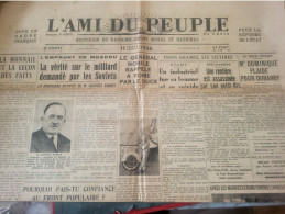 AMI PEUPLE 36/MOSCOU EMPRUNNT  BONNET AURIOL /CHANCEL VIEIL AMI /BELLENOT SOUS ORGY CRIME/ROUMANIE - Autres & Non Classés