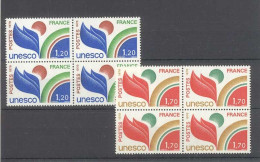 TIMBRE DE SERVICE - Unesco - 2 Blocs De 4 Timbres - Yvert 56-57 - Neuf Sans Trace De Charnière - Nuevos