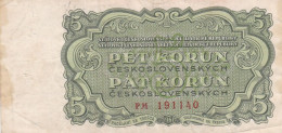 5 PAT KORUN 1961 - Tsjechoslowakije