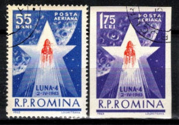 Roumanie 1963 Mi 2143-4 (Yv PA 173-4), Obliteré - Usati