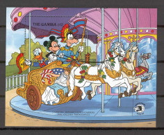 Disney Gambia 1989 Carousel MS MNH - Disney