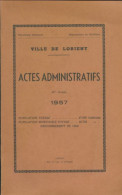 Ville De Lorient : Actes Administratifs 1957 (1957) De Collectif - Histoire