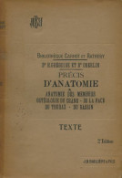 Précis D'anatomie Tome I : Texte (1946) De R.; Oberlin S. Grégoire - Wissenschaft