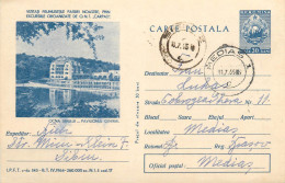 Postal Stationery Postcard Romania Ocna Sibiului Pavilionul Central - Romania