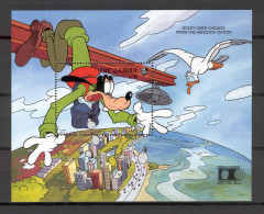 Disney Gambia 1992 Goofy Over Chicago From The Hancock Center MS MNH - Disney