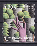 CROATIA 2024,CAMPAIGN AGAINST CLIMATE CHANGE,PLANT A TREE,TREES,, MNH - Umweltschutz Und Klima