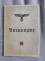 DR Drittes Reich Berlin Nazi-Broschüre "Volksoper" - Guerre 1939-45