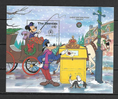 Disney Gambia 1986 Christmas Mail From Sweden MS MNH - Disney