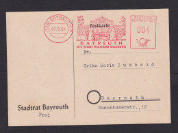 1954 - Freistempel Bayreuth "--die Stadt Richard Wagners" - Karte - Music