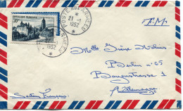 LETTRE PAR AVION FM DEPART POSTE AUX ARMEES 21-1-1952 (76259 INDOCHINE) POUR BERLIN ( SECTEUR D'OCCUPATION FRANCAISE ) - Cartas & Documentos