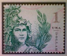 United States, Scott #5295, Used(o), 2018, Statue Of Freedom, $1.00, Emerald - Used Stamps