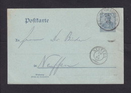 1902 - 3-Ringstempel "NEUFFEN" Auf 2 Pf. Ganzsache Aus Friedrichshafen - Autres & Non Classés