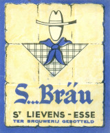 Oud Etiket Bier S...Bräu - Brouwerij / Brasserie Van Den Bossche Te St-Lievens-Esse - Bière