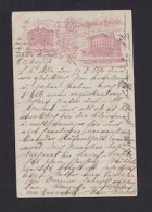 1897 - 10 C. Ganzsache Mit Bild "Grand-Hotel" Ab Knocke Nach Deutschland - 1893-1900 Fine Barbe