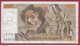 100 Francs "Delacroix" 1982 --F/TTB+--Série -F.55--(10) - 100 F 1978-1995 ''Delacroix''