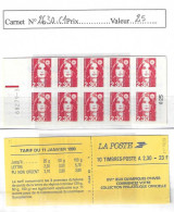 Carnet N° 2630 C 1 Valeur 25 - R. E. + N° -  Coupe Supérieur Courte - Beau Lot - Altri & Non Classificati