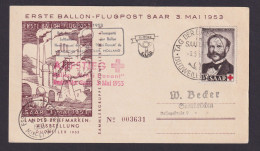 Saar Erste Ballon Flugpost Henri Dunant Mit Bestätigungsstempel + SST Philatelie - Used Stamps
