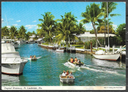 Florida, Ft. Lauderdale, Tropical Waterway, Mailed In 1973 - Fort Lauderdale