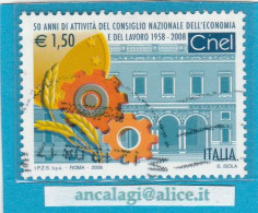 USATI ITALIA 2008 - Ref.1084 "50 ANNI DI ATTIVITA' DEL CNEL" 1 Val. - - 2001-10: Used