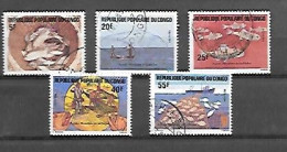 TIMBRE OBLITERE DU CONGO BRAZZA DE 1984 N° MICHEL 971/75 - Oblitérés