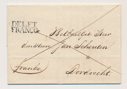 DELFT FRANCO - Dordrecht 1825 - Vrijmetselarij - ...-1852 Prephilately