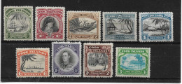 COOK ISLANDS 1944 - 1946 'MULTIPLE' WMK SET SG 137/145 LIGHTLY MOUNTED MINT Cat £110 - Islas Cook