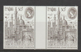 Great Britain 1980 London 1980 International Stamp Exhibition Gutterpair MNH ** - Unused Stamps