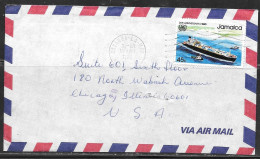 1993 Jamaica Savanna-La-Mar (15 Apr) To USA, 45c IMO (container Ship) Stamp - Giamaica (1962-...)