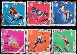 Ecuador, 1967, 1325/30, Used, Olympische Sommerspiele, Mexiko - Ecuador