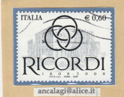 USATI ITALIA 2008 - Ref.1086A "RICORDI" 1 Val. - - 2001-10: Used