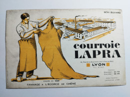 BUVARD LAPRA Courroie LYON (Rhône 69) TANNAGE A L'ECORCE De CHENE Fondée En 1825 - Autres & Non Classés