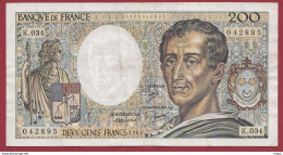 200 Francs "Montesquieu" 1985 --F/TTB+---ALPH -K.034--(3) - 200 F 1981-1994 ''Montesquieu''