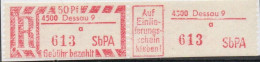 DDR Einschreibemarke Dessau SbPA Postfrisch, EM2F-4500-9a(2) Zh - R-Zettel