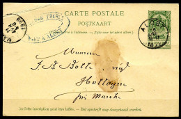 BE   CP 56  --  1899     ---   De Alost Vers Marche (Hollogne) - Cartes Postales 1871-1909