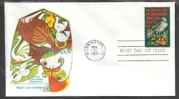 USA FDC Fleetwood Cachet, 1971 Christmas, On The First Day Of ... - 1971-1980