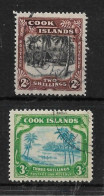 COOK ISLANDS 1938 2s And 3s SG 128/129 FINE USED TOP 2 VALUES OF THE SET. HIGH CAT VALUE. - Cook