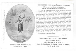 Béatification De Jeanne D'Arc Célébrée Par S. S. Pie X, Basilique Saint Pierre De Rome, 18 Avril 1909 (A18p64) - Santos