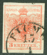 Autriche  Yv 3 A  Ou  Mi 3 X  Obli  Fiume  - Used Stamps