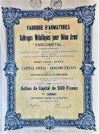 S.A. Fabrique D'armatures Et De Coffrages Métalliques Pour Béton Armé (Farcométal) - Act.de Capital (1927) - Gilly - Mijnen