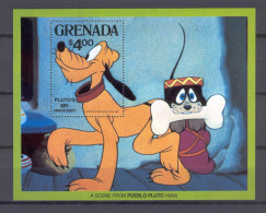 Disney Grenada 1981 Pluto - 50th Anniversary MS MNH - Disney