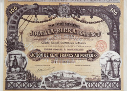 Société Minière Joltaïa-Rieka (Krivoï-Rog) - Action De 100 Fr - Bruxelles - 1899 - Trés Décoratif ! - Russia