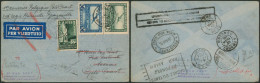 N°386 + PA1 Et PA3 Sur Lettre Par Avion (1er Courrier Belgique - Gold Coast) çàd De Bruxelles > Accra (Gold Coast, Ghana - Lettres & Documents