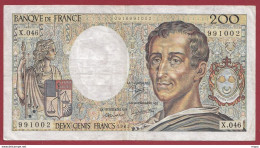 200 Francs "Montesquieu" 1987---TTB+--ALPH .X.46----Numéro.991002---GRAND NUMERO--(11) - 200 F 1981-1994 ''Montesquieu''