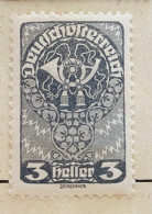 AUTRICHE - 1919 - 3 H, Gris Noir, Cor Postal, Neuf Avec Gomme D'origine - Unused Stamps