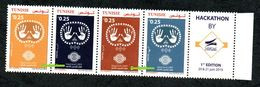 2019- Tunisia - 2019, International Year Of Indigenous Languages - Join Issue- UNO - Strip Of 5 Stamps - MNH** - Tunisia (1956-...)