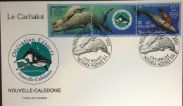 New Caledonia Caledonie 2002 Sperm Whale FDC Cover - Whales