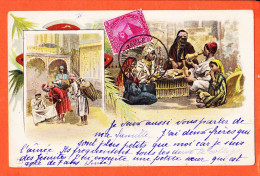 00544 / ⭐ Egypte ◉  Scènes De Vie Egyptienne 2 Vues 1903 à Berthe LEFRANC Rozoy-en-Brie ◉ Lithographie  PVKZ 6004  - Sonstige & Ohne Zuordnung