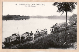 00958 ● SONTAY Tonkin Convoi Sampans Bords Fleuve Rouge TONG Le 02.04.1933 /  DIEULEFILS 481 Indochine Viet-Nam - Viêt-Nam