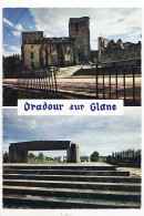 00901 ● ORADOUR Sur GLANE Haute-Vienne 2 Vues Cité Martyre 10 Juin 1944 Eglise Et Mémorial 1960s CPAWW2 THEOJAC 2 - Oradour Sur Glane