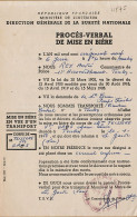 00582 ● LA GARDE Var PROCES VERBAL De MISE En BIERE Commissaire Police REY 06.06.1959 Décès TEISSEIRE GROS  - Unclassified